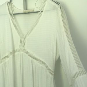 Long sleeve boho white dress